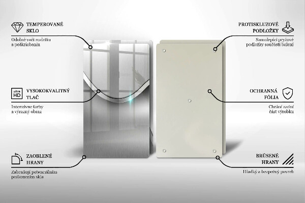 Osłona ściany przy kuchence gazowej Metalowa abstrakcja