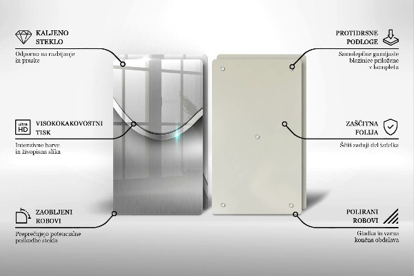 Osłona ściany przy kuchence gazowej Metalowa abstrakcja