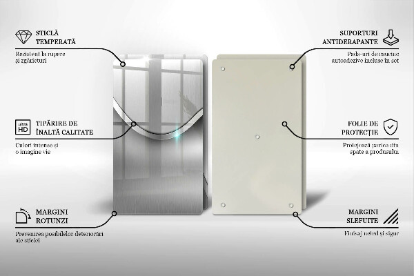 Osłona ściany przy kuchence gazowej Metalowa abstrakcja