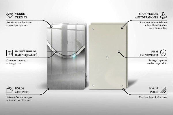 Osłona ściany przy kuchence gazowej Metalowa abstrakcja