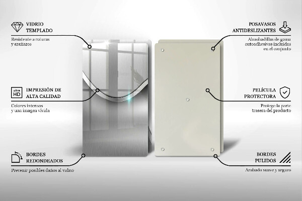 Osłona ściany przy kuchence gazowej Metalowa abstrakcja