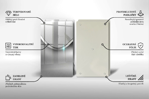 Osłona ściany przy kuchence gazowej Metalowa abstrakcja