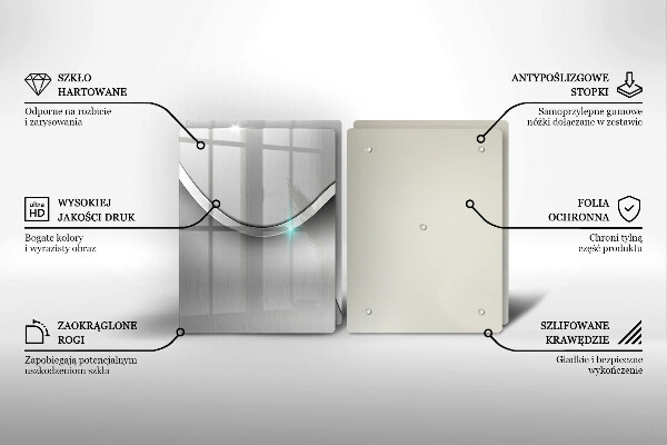 Osłona ściany przy kuchence gazowej Metalowa abstrakcja