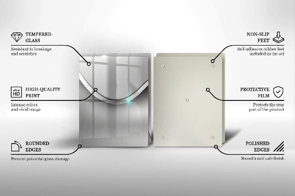 Osłona ściany przy kuchence gazowej Metalowa abstrakcja