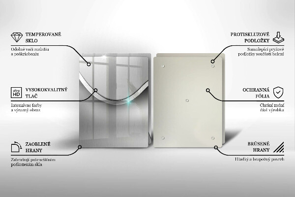 Osłona ściany przy kuchence gazowej Metalowa abstrakcja
