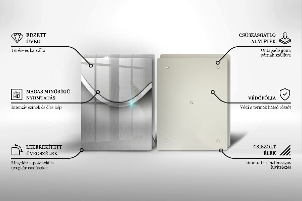 Osłona ściany przy kuchence gazowej Metalowa abstrakcja