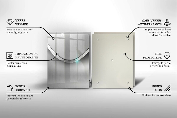 Osłona ściany przy kuchence gazowej Metalowa abstrakcja