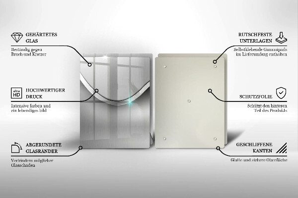 Osłona ściany przy kuchence gazowej Metalowa abstrakcja
