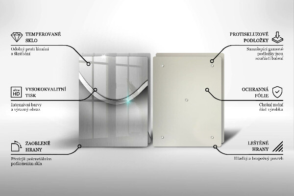 Osłona ściany przy kuchence gazowej Metalowa abstrakcja