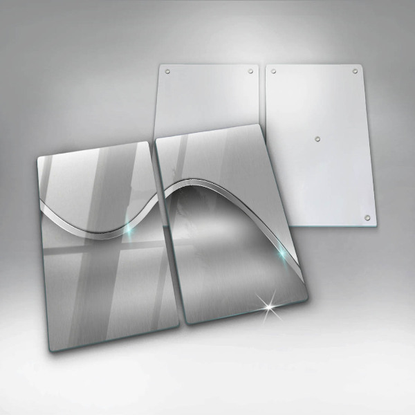 Osłona ściany przy kuchence gazowej Metalowa abstrakcja