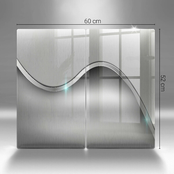 Osłona ściany przy kuchence gazowej Metalowa abstrakcja