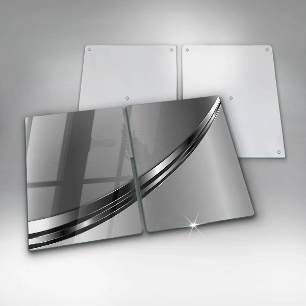 Osłona ściany przy kuchence gazowej Metalowa abstrakcja