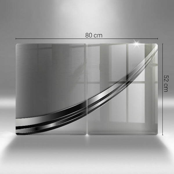 Osłona ściany przy kuchence gazowej Metalowa abstrakcja