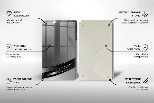 Osłona ściany przy kuchence gazowej Metalowa abstrakcja