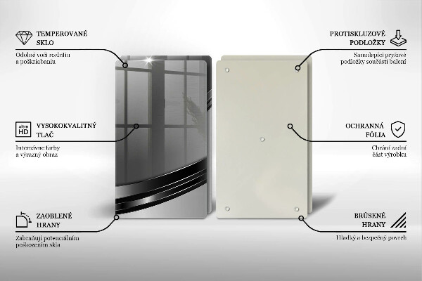 Osłona ściany przy kuchence gazowej Metalowa abstrakcja