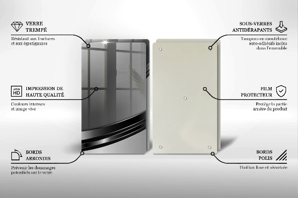 Osłona ściany przy kuchence gazowej Metalowa abstrakcja