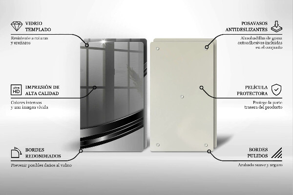 Osłona ściany przy kuchence gazowej Metalowa abstrakcja