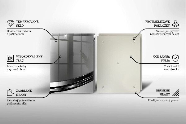 Osłona ściany przy kuchence gazowej Metalowa abstrakcja
