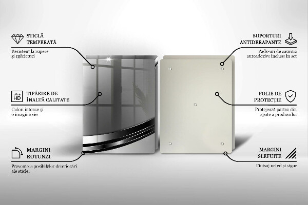 Osłona ściany przy kuchence gazowej Metalowa abstrakcja