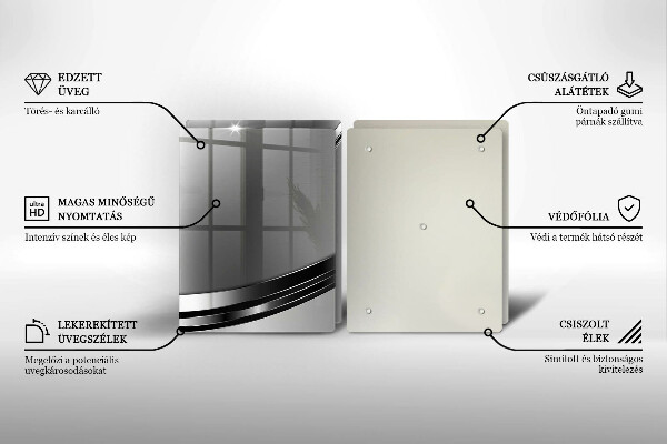 Osłona ściany przy kuchence gazowej Metalowa abstrakcja