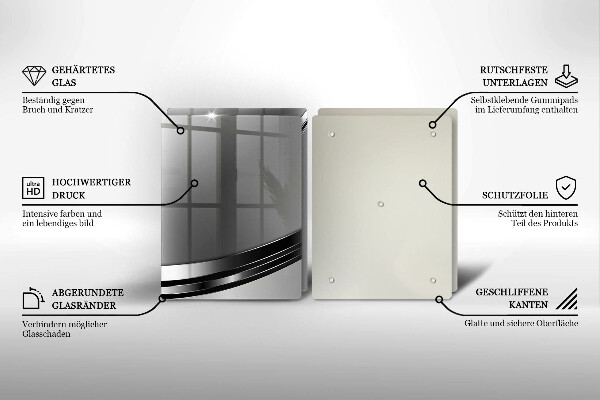 Osłona ściany przy kuchence gazowej Metalowa abstrakcja