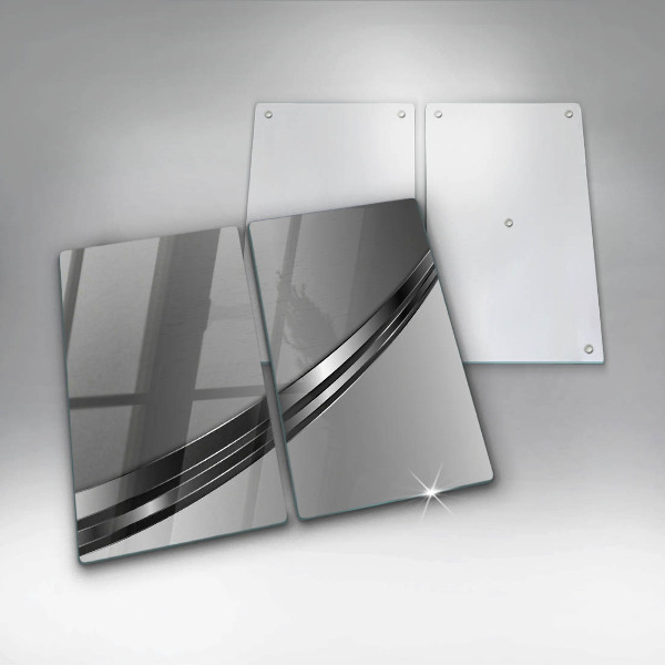 Osłona ściany przy kuchence gazowej Metalowa abstrakcja