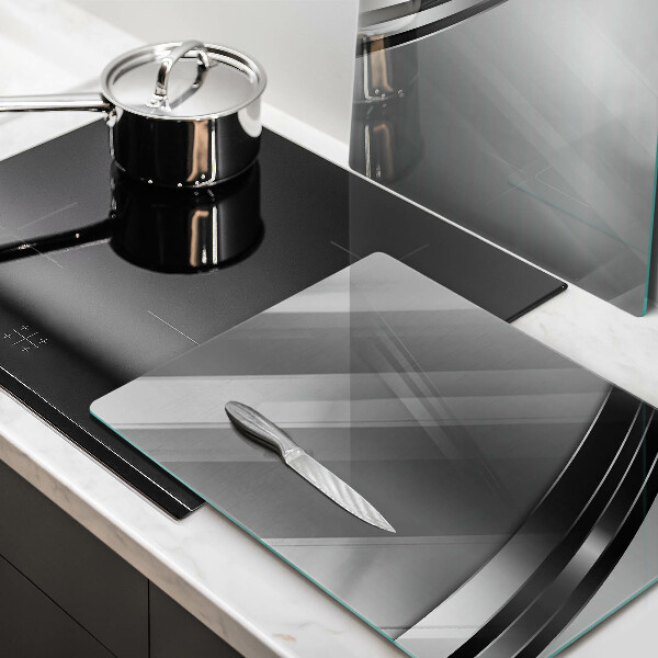 Osłona ściany przy kuchence gazowej Metalowa abstrakcja