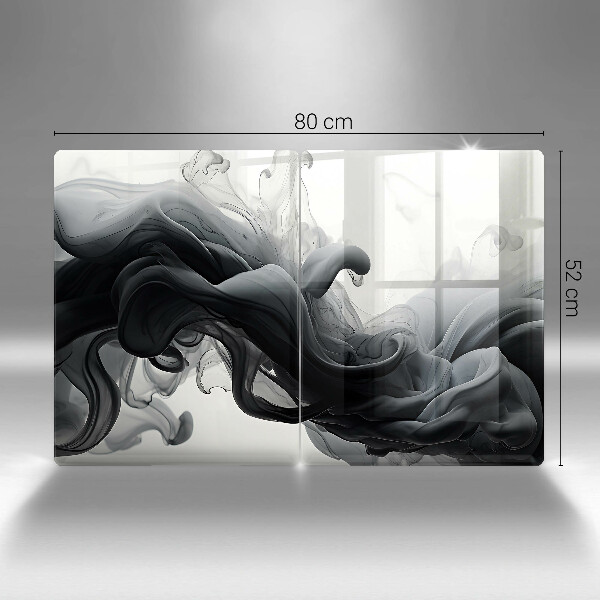 Osłona ściany przy kuchence gazowej Czarny dym Abstrakcja
