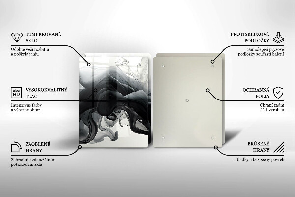 Osłona ściany przy kuchence gazowej Czarny dym Abstrakcja