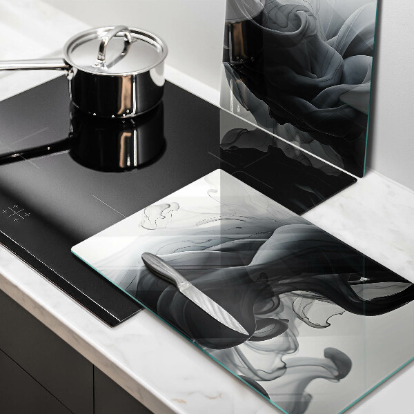 Osłona ściany przy kuchence gazowej Czarny dym Abstrakcja