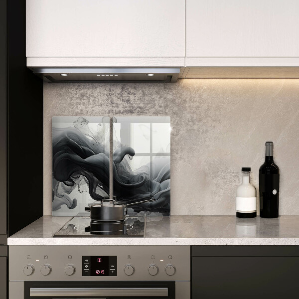 Osłona ściany przy kuchence gazowej Czarny dym Abstrakcja