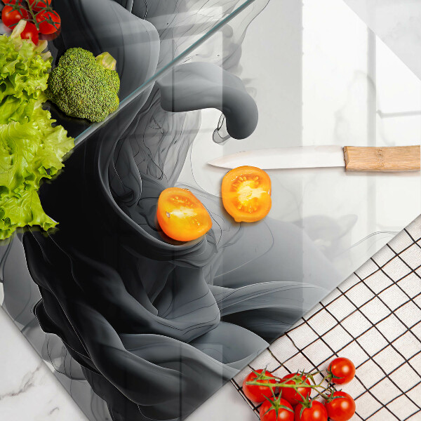 Osłona ściany przy kuchence gazowej Czarny dym Abstrakcja