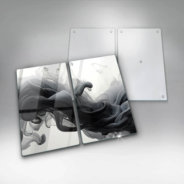 Osłona ściany przy kuchence gazowej Czarny dym Abstrakcja