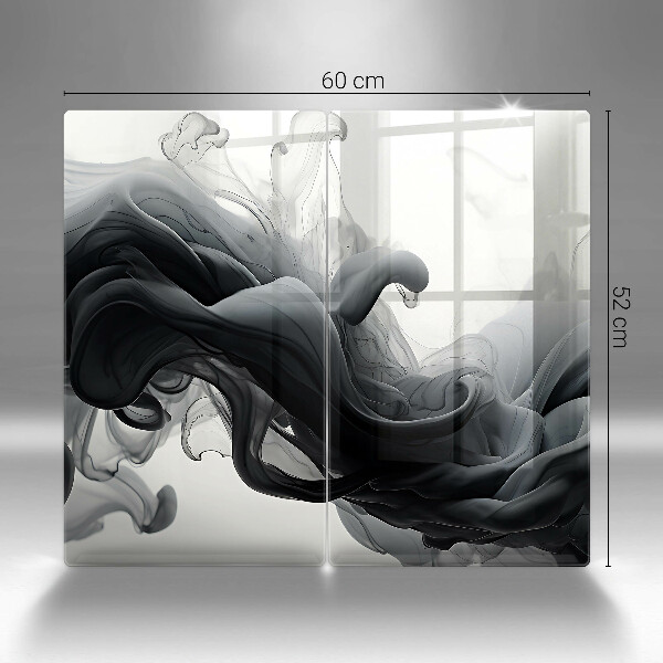 Osłona ściany przy kuchence gazowej Czarny dym Abstrakcja