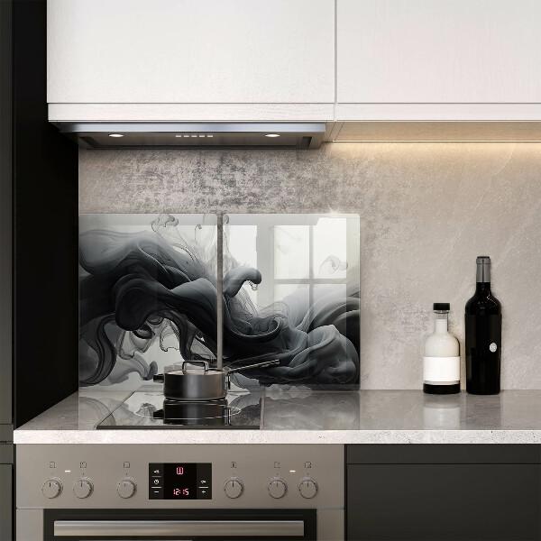 Osłona ściany przy kuchence gazowej Czarny dym Abstrakcja