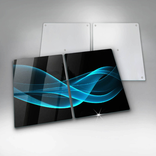 Osłona ściany przy kuchence gazowej Niebieska abstrakcja