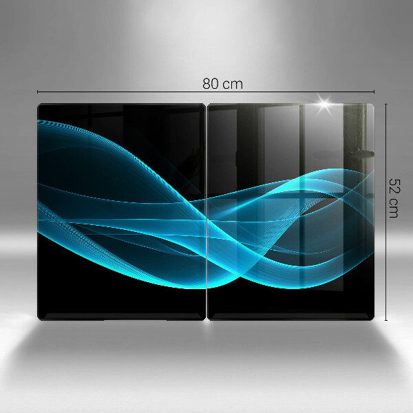 Osłona ściany przy kuchence gazowej Niebieska abstrakcja