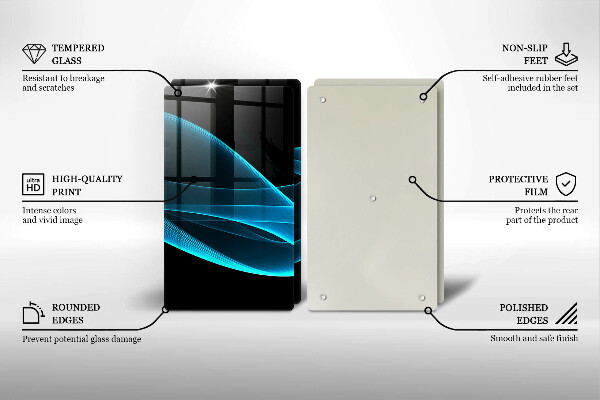 Osłona ściany przy kuchence gazowej Niebieska abstrakcja