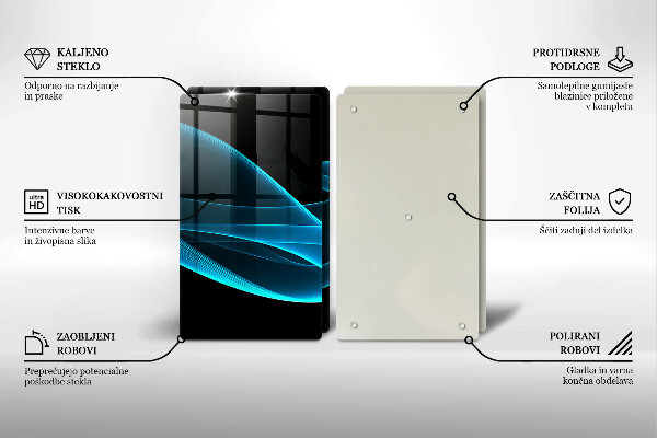 Osłona ściany przy kuchence gazowej Niebieska abstrakcja