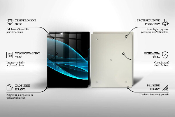 Osłona ściany przy kuchence gazowej Niebieska abstrakcja