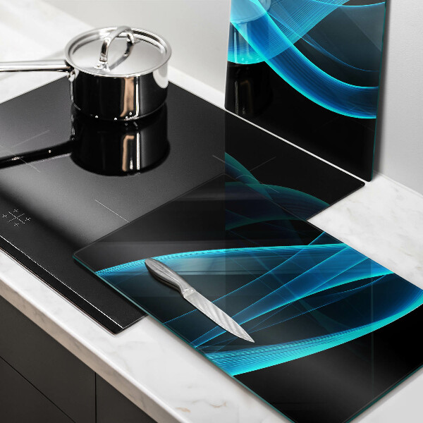 Osłona ściany przy kuchence gazowej Niebieska abstrakcja