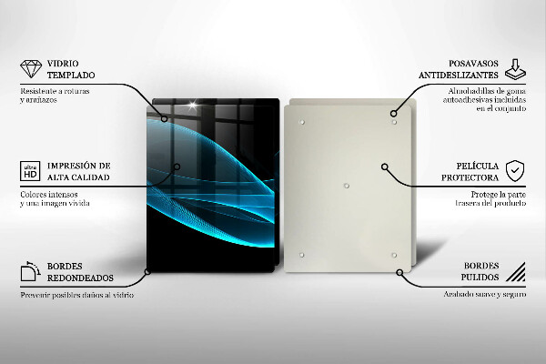 Osłona ściany przy kuchence gazowej Niebieska abstrakcja