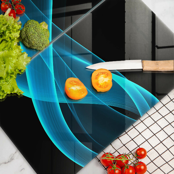 Osłona ściany przy kuchence gazowej Niebieska abstrakcja