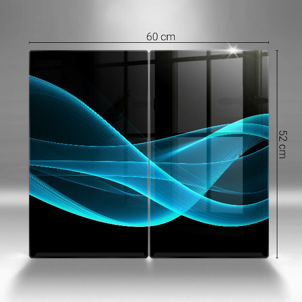 Osłona ściany przy kuchence gazowej Niebieska abstrakcja