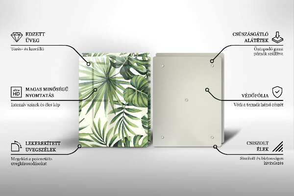 Ochrona na ścianę w kuchni Ilustracja liście monstery