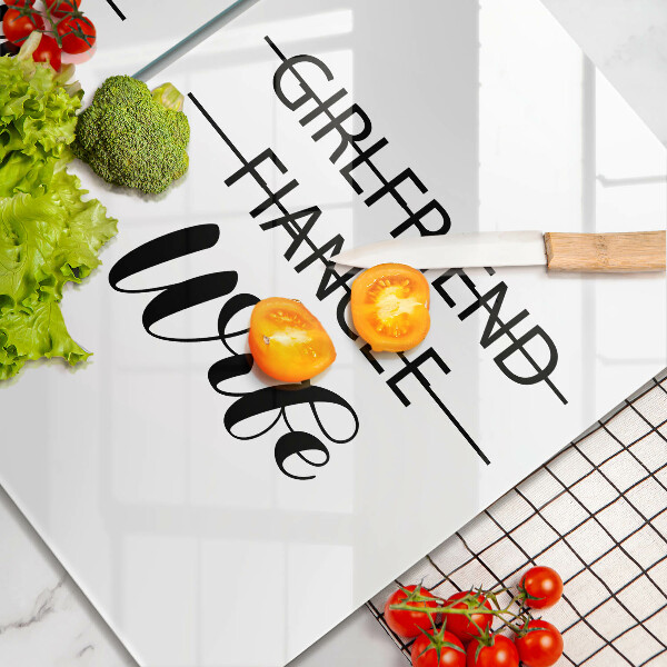 Ochrona na ścianę w kuchni Napis, sentencja, wzór