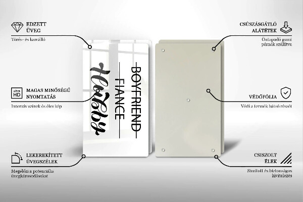 Ochrona na ścianę w kuchni Napis, sentencja, wzór