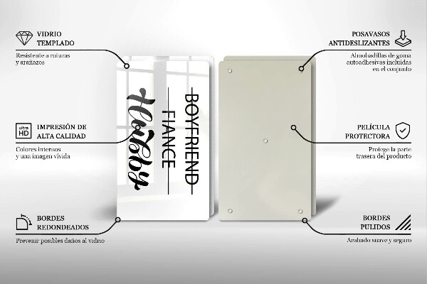 Ochrona na ścianę w kuchni Napis, sentencja, wzór