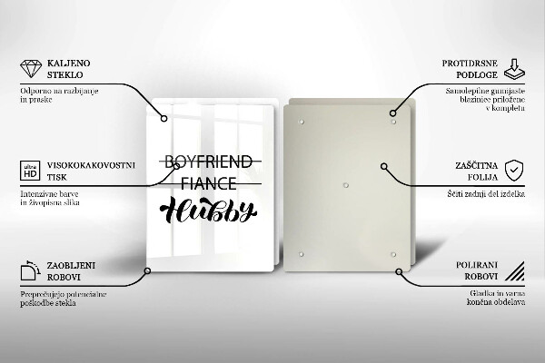 Ochrona na ścianę w kuchni Napis, sentencja, wzór