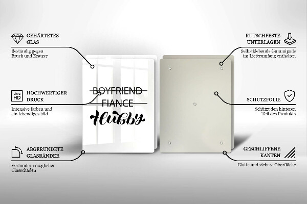 Ochrona na ścianę w kuchni Napis, sentencja, wzór